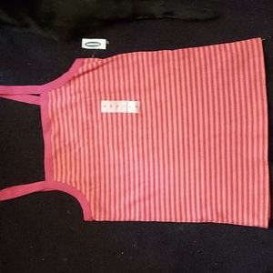 Old Navy, Striped Orange & Pink, Ribbed, Tank Top, Size XL.